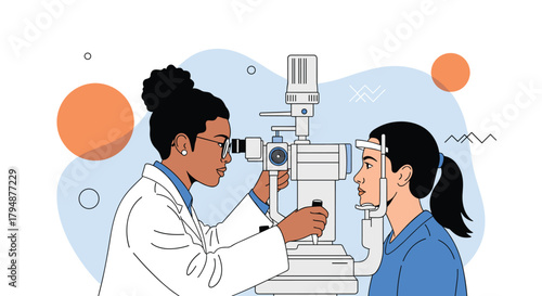 Eye examination by a professional ophthalmologist for better vision.