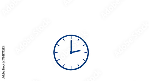Clock showing 5 o'clock time silhouette

