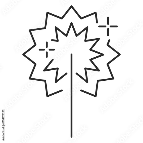 christmas fireworks line web icon