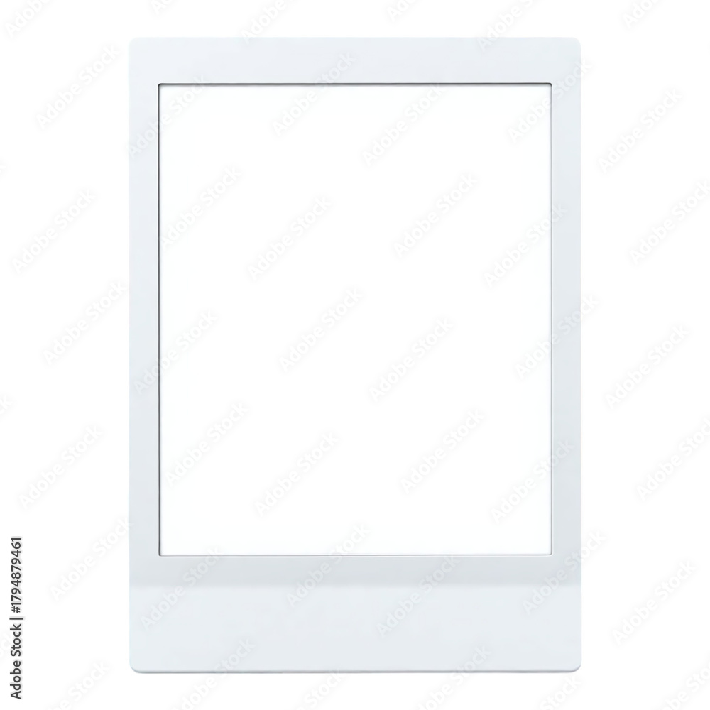 Obraz premium Blank retro instant photo frame with white border isolated on white background, copy space