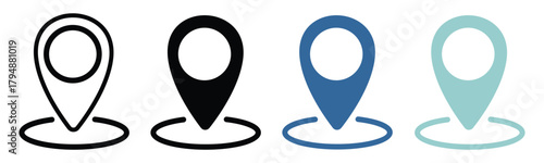location pin icon set. place vector set