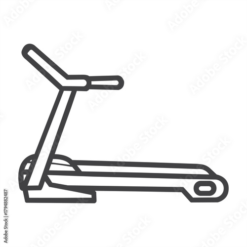 Treadmill Icon Fitness Equipment Illustration Cardio Exercise Workout Symbol Gym Training Home Exercise Running Machine