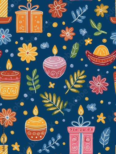 Kawaii Chubby Cats and Sushi,Cute Cat Sushi Seamless Pattern, Chubby Feline Food Illustration,TextileFolk Art,Fast Food,BBQ, Pastel Kitty Kawaii Wallpaper Design