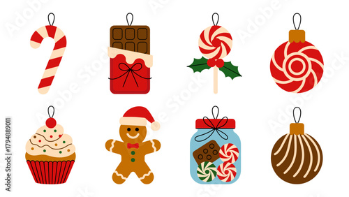 Festive Ornament Delights: An array of delightful ornaments, each a unique embodiment of holiday cheer, brings a playful and colorful touch to the season, filled with treats