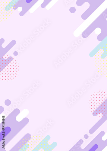 紫色のポップな背景イラスト