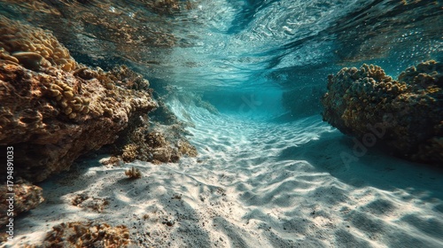 Fototapeta Naklejka Na Ścianę i Meble -  Underwater coral reef scene
