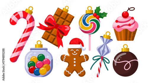 Festive Delights: An array of delightful sweets and ornaments, each element exudes holiday cheer, capturing the essence of the season.