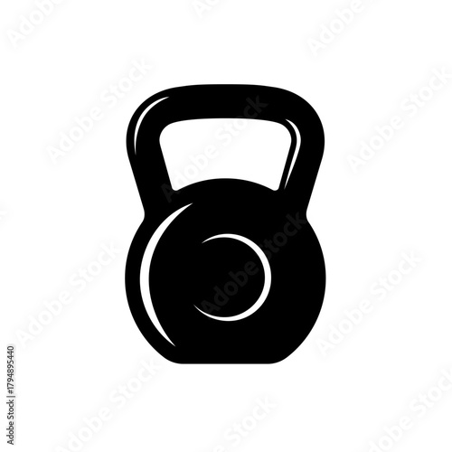 Kettlebell graphic icon. Kettlebell sign isolated on white background. Gym symbol. Vector illustration