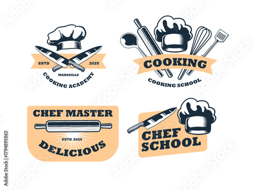 cooking logo and labels design
