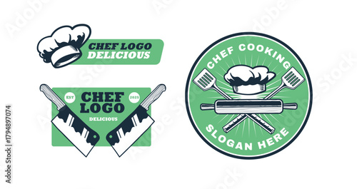 cooking logo and labels design