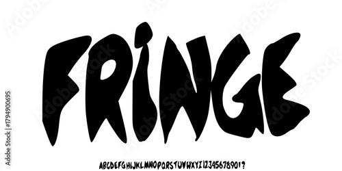 Elegant Font. Groovy Font. Graffiti Font. Creative Hand Drawn Uppercase and Number. Street Art Classic Lettering Fashion Designs Typography modern serif decorative vintage concept vector illustration