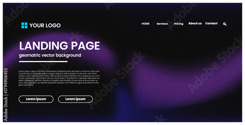 landing page,dark mode,purplewave futuristic dark theme design vibrant purple blue neon wave abstract background template