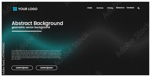 landing page,dark mode,minimalist dark theme design glowing cyan abstract background vector illustration concept template