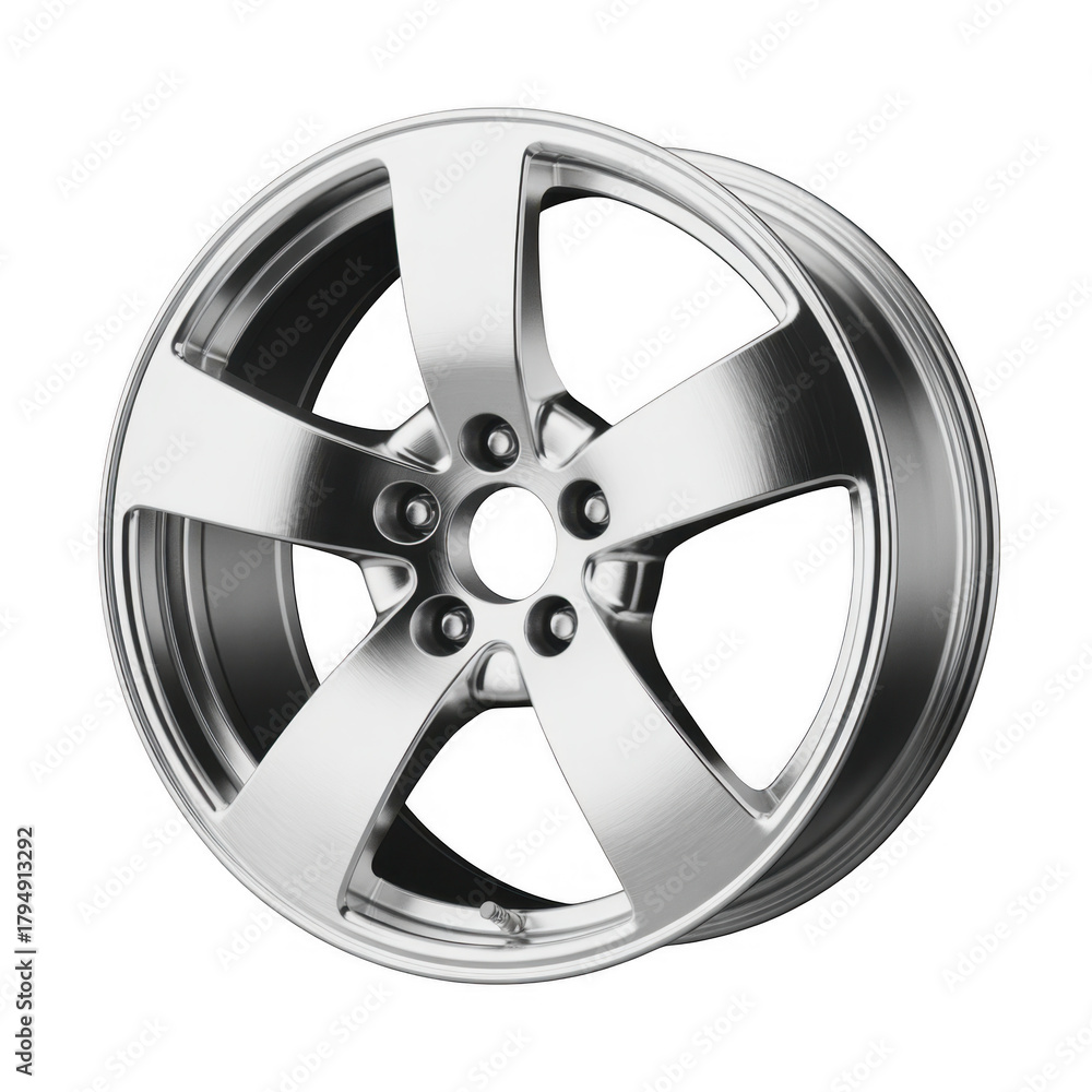 Obraz premium Polished Alloy Wheel isolated on a transparent background