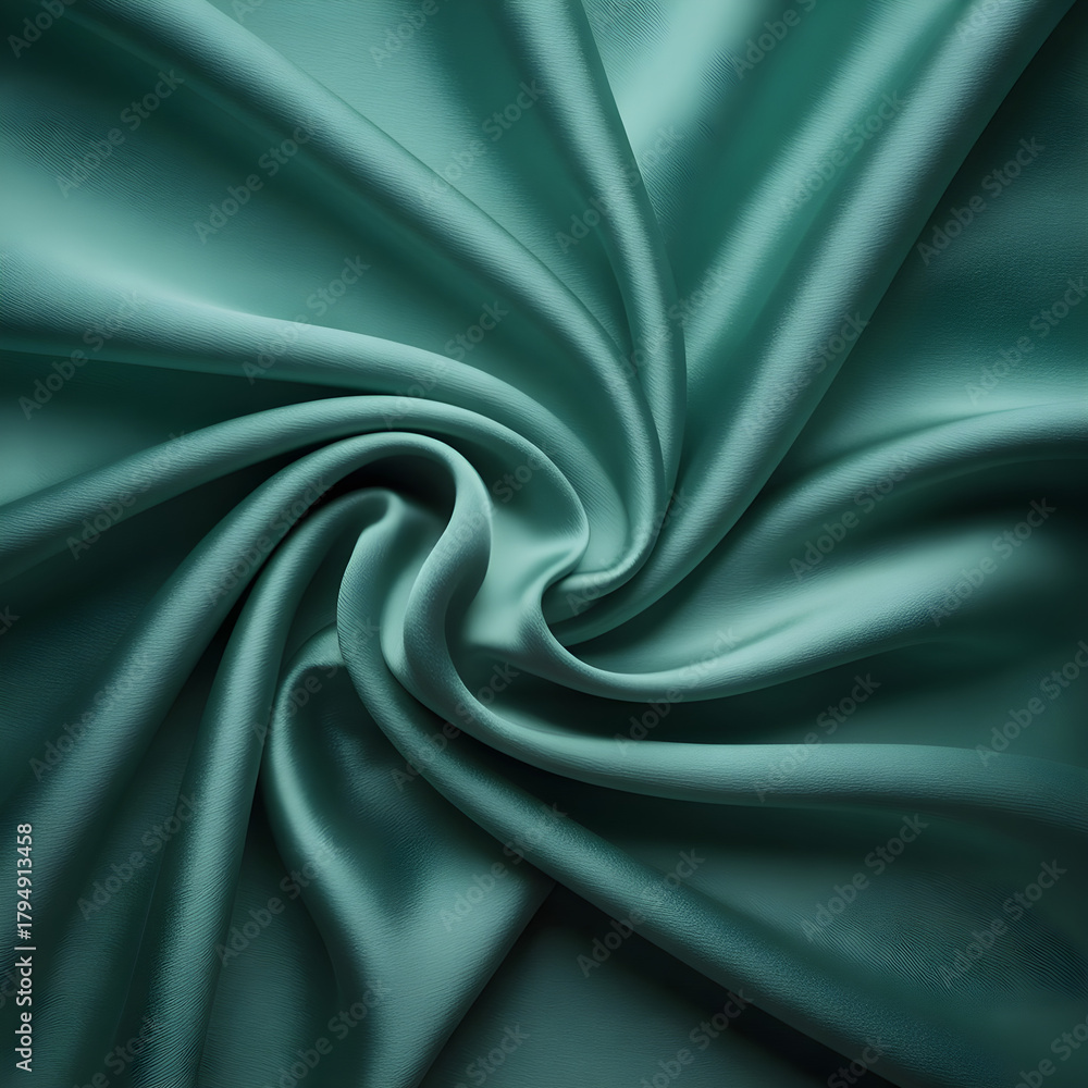 Obraz premium Emerald Green Silk Fabric Luxury Background Texture