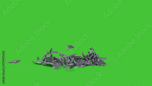 Ground Crack stock image with Green Background
