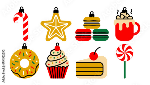 Festive Holiday Sweets: An array of delightful desserts and candies, capturing the spirit of celebration and the sweet tastes of the season.