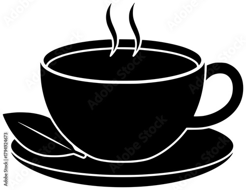 mint illustration green silhouette tea logo leaf icon herb outline fresh herbal healthy nature organic plant natural aroma peppermint shape women vector graphic background