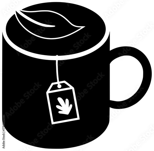 mint illustration green silhouette tea logo leaf icon herb outline fresh herbal healthy nature organic plant natural aroma peppermint shape women vector graphic background