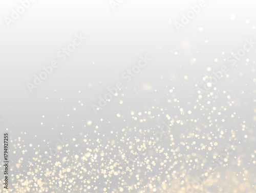 Bild auf Leinwand Soft golden bokeh sparkles shimmer gently across a luminous background