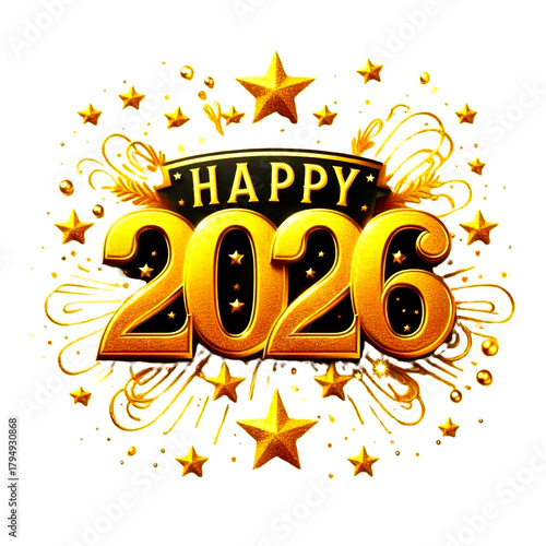 A Golden New Year's Promise: A dazzling, celebratory design heralding the arrival of a New Year, with vibrant golden hues and festive elements to usher in fresh beginnings.