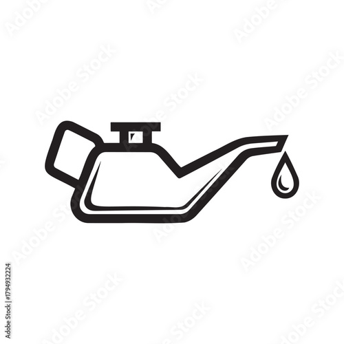 Oil can icon with a drop of oil, representing lubrication and maintenance