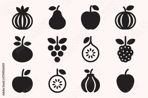 Fruit icon set