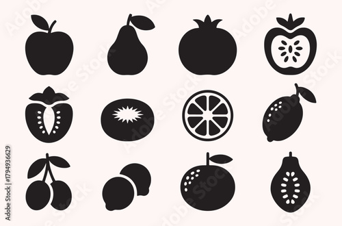 Fruit icon set