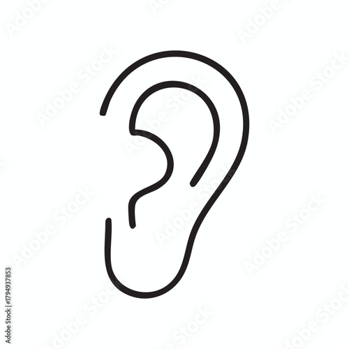 Ear line icon