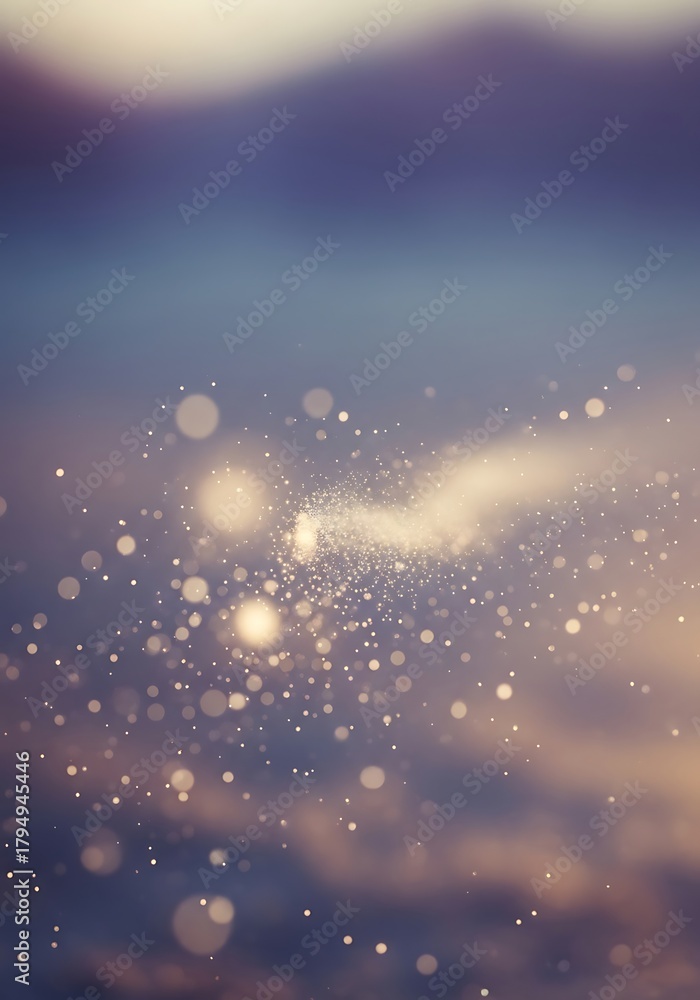 Fototapeta premium Abstract Dreamy Texture of Bokeh Lights on Purple and Golden backdrop