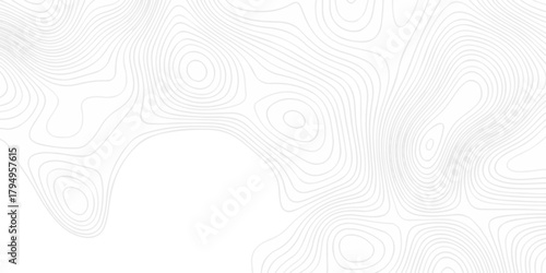 Abstract The pattern discovery vector topo diagram map. creative discovery White wave grid stripe line map topography. vector geographic contour mounted map background.	