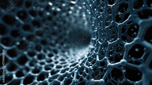 Fototapeta Naklejka Na Ścianę i Meble -  Abstract molecular structure 3D render science