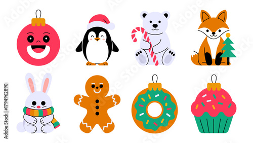 Festive Ornaments Galore: A collection of cheerful and cute christmas ornaments, each one a unique decoration of holiday spirit.
