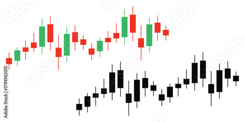 Candle Graph Set  Transparent Vector Tools for Traders and Analysts