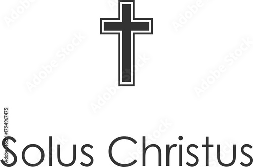 Christian Solus Christus cross emblem
