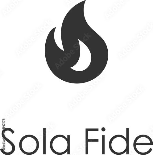 Sola Fide flame symbol for faith alone