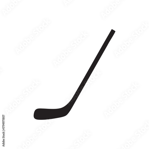 Black Silhouette of a Hockey Stick on a White Background ice hockey vector illutrastion transparent background