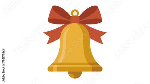 Golden Bell of Celebration: This image features a bright golden bell, adorned with a festive ribbon, evoking joy and celebration for festive occasions.