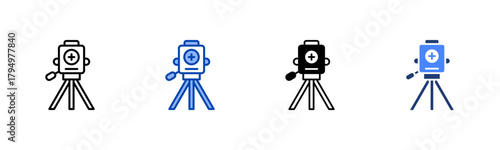 Laser Level icon set multiple style collection