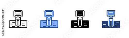 Moisture Meter icon set multiple style collection