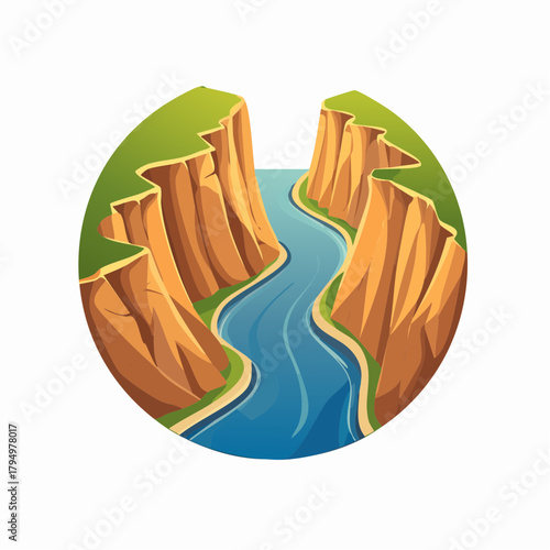 Vast canyon landscape with a river flowing through its geological formations, showcasing natural beauty and adventure opportunities