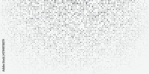 Minimalist black and white dotted texture creating a dynamic halftone effect.