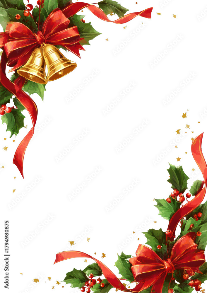 Naklejka premium PNG Festive holiday border design