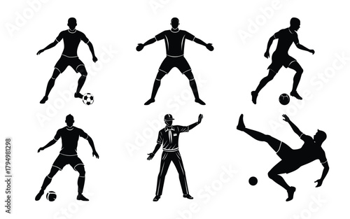 Vector silhouette of sportsman