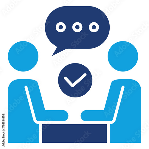 Satisfaction Flat Blue Icon