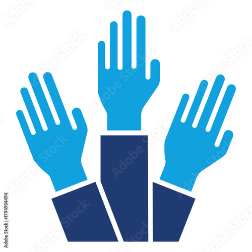 Participation Flat Blue Icon