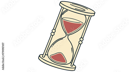 Elegant hourglass showcases time management, deadlines, and countdowns, perfect for projects and presentations