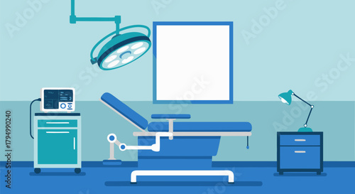 Surgical Room Illustration Modern Hospital Interior Vector Design