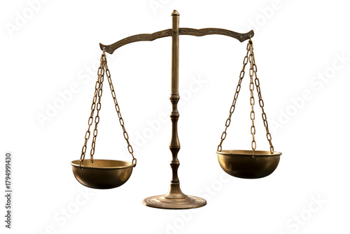Scales of justice isolated