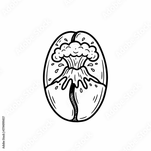 Dynamic volcano erupting with power and explosive energy, a symbol of raw force and natural disaster